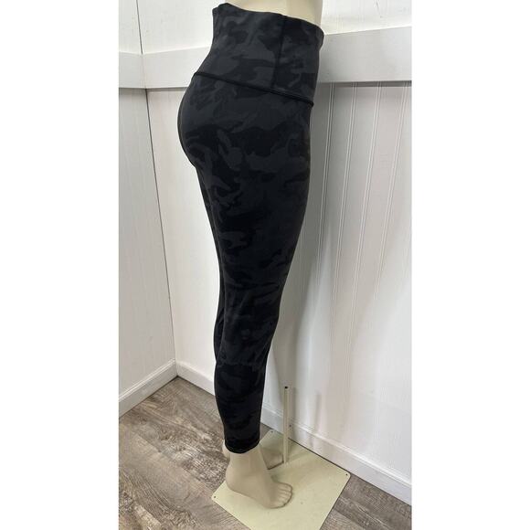 Lululemon Wunder Under High Rise Tight 25" Sz 10 Black/Gray Camo Crop Legging - Picture 5 of 12
